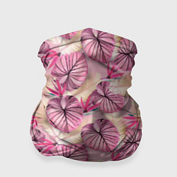 Бандана-труба Розовый тропический узор, цвет: 3D-принт