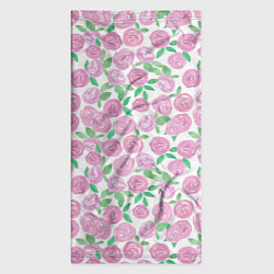 Бандана-труба Розовые акварельные розы, цвет: 3D-принт — фото 2