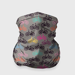 Бандана-труба Цветные велосипеды паттерн, цвет: 3D-принт