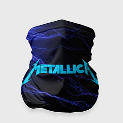 Бандана-труба METALLICA BLUE FLASH МЕТАЛЛИКА СИНИЕ МОЛНИИ, цвет: 3D-принт