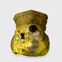 Бандана-труба Влюблённые поцелуй художник Климт, цвет: 3D-принт