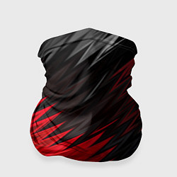Бандана-труба ЧЁРНО КРАСНЫЕ КРАСКИ RED BLACK STRIPES, цвет: 3D-принт