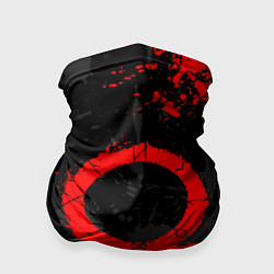 Бандана-труба GOD OF WAR LOGO RED, БРЫЗГИ КРАСОК, цвет: 3D-принт