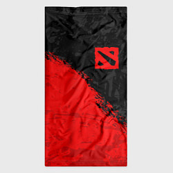 Бандана-труба DOTA 2 RED LOGO, БРЫЗГИ КРАСОК, цвет: 3D-принт — фото 2