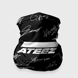 Бандана-труба ATEEZ БЕЛЫЕ АВТОГРАФЫ УЗОР, цвет: 3D-принт