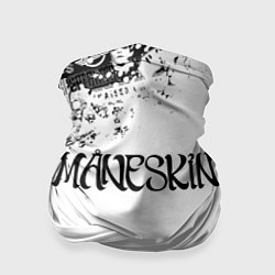 Бандана-труба MANESKIN, ЛОГО РОК ГРУПП ЧЁРНО БЕЛОЕ, цвет: 3D-принт