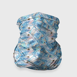 Бандана-труба 2000 Рублей банкноты, цвет: 3D-принт