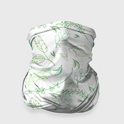 Бандана-труба Хаос из зелёных веток и листьев, цвет: 3D-принт