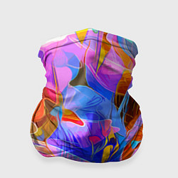 Бандана-труба Красочный цветочный паттерн Лето Colorful floral p, цвет: 3D-принт