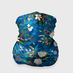 Бандана-труба Цветы Синий Сад, цвет: 3D-принт