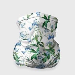Бандана-труба Цветы Синие Незабудки, цвет: 3D-принт