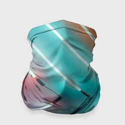 Бандана-труба Неоновые технологичные фонари - Светло-зелёный, цвет: 3D-принт
