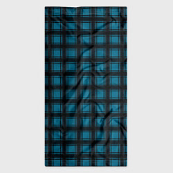 Бандана-труба Black and blue plaid, цвет: 3D-принт — фото 2