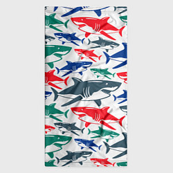 Бандана-труба Стая разноцветных акул - паттерн, цвет: 3D-принт — фото 2