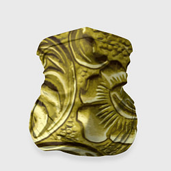 Бандана-труба Золотой орнамент - чеканка, цвет: 3D-принт