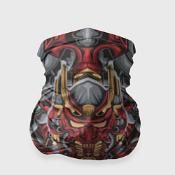Бандана-труба Голова красного робота, цвет: 3D-принт