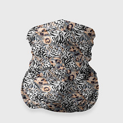 Бандана-труба Тигрово-леопардовый геометрический, цвет: 3D-принт