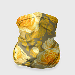 Бандана-труба Яркие желтые бутоны, цвет: 3D-принт