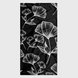 Бандана-труба Графичные цветы на черном фоне, цвет: 3D-принт — фото 2