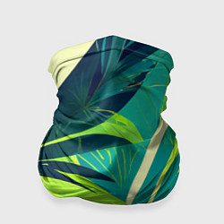 Бандана-труба Яркие тропические листья пальмы, цвет: 3D-принт