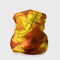 Бандана-труба Осенние золотые листья, цвет: 3D-принт