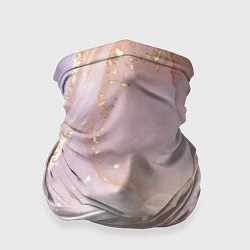 Бандана-труба Бежевый с золотом мрамор, цвет: 3D-принт