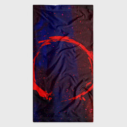 Бандана-труба Синий и красный абстрактный дым и краски, цвет: 3D-принт — фото 2
