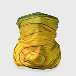 Бандана Желто-зеленая текстурная абстракция акрилом