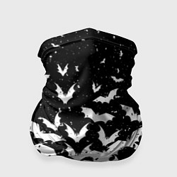 Бандана Black and white bat pattern