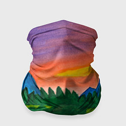 Бандана-труба Закат на реке, цвет: 3D-принт