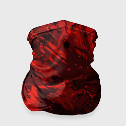 Бандана-труба Красные кляксы, цвет: 3D-принт
