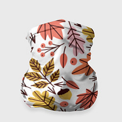 Бандана-труба Осенний паттерн - листья, цвет: 3D-принт
