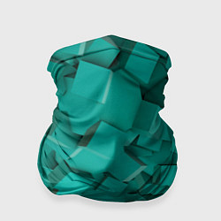 Бандана Абстрактные сине-зелёные кубы