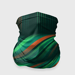 Бандана-труба Абстрактные объёмные полосы, цвет: 3D-принт