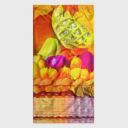 Бандана-труба Спелые фрукты и овощи в плетеной корзине, цвет: 3D-принт — фото 2