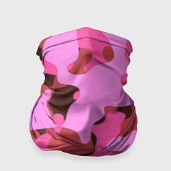Бандана-труба Абстракция в розовых тонах, цвет: 3D-принт