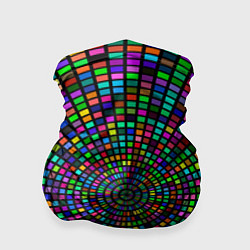 Бандана-труба Цветная спираль - оптическая иллюзия, цвет: 3D-принт