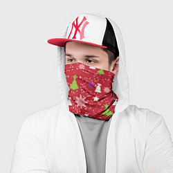 Бандана-труба Red new year, цвет: 3D-принт — фото 2