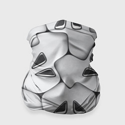 Бандана-труба Металло-чешуйчатая серая броня, цвет: 3D-принт