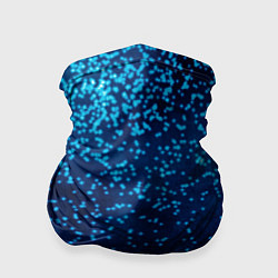 Бандана-труба Градиент голубой и синий текстурный с блестками, цвет: 3D-принт