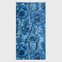 Бандана-труба Синие цветы, цвет: 3D-принт — фото 2