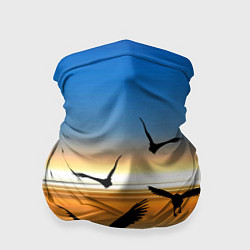 Бандана-труба Вороны на закате, цвет: 3D-принт