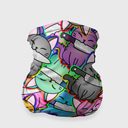 Бандана-труба Перенаселение котиков, цвет: 3D-принт