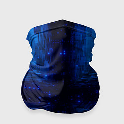 Бандана-труба Тёмно-синие множества фигур, цвет: 3D-принт