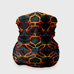 Бандана-труба Оранжевые неоновые объекты, цвет: 3D-принт