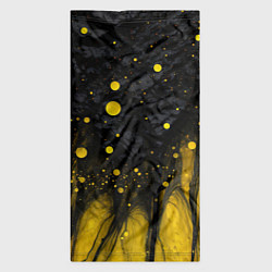 Бандана-труба Желтые брызги на черном фоне, цвет: 3D-принт — фото 2