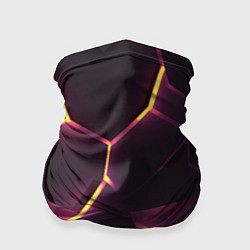 Бандана-труба Пурпурные неоновые плиты, цвет: 3D-принт