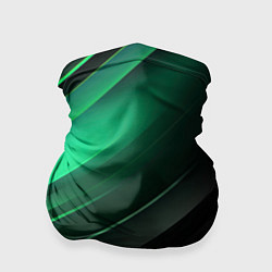 Бандана-труба Black green abstract, цвет: 3D-принт