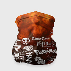 Бандана-труба Огненные аниме паттерн, цвет: 3D-принт