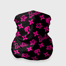 Бандана-труба Барби паттерн черно-розовый, цвет: 3D-принт